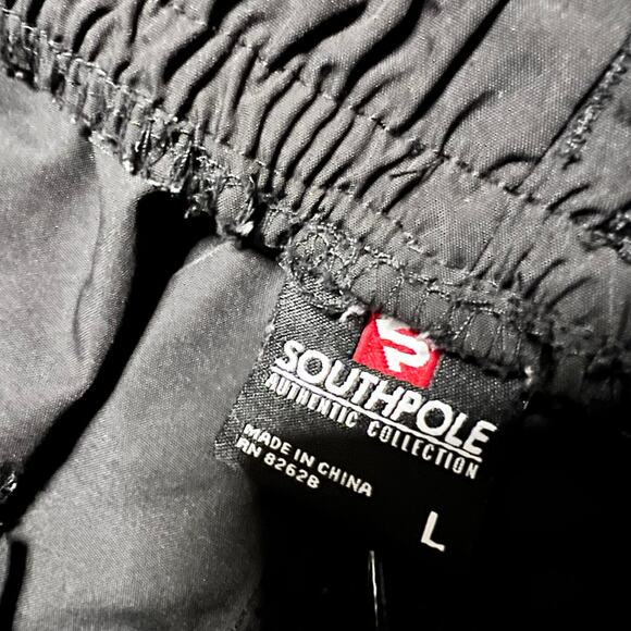 Southpole Pants Mens Large Cargo Jogger Black Utility Streetwear - Picture 5 of 9